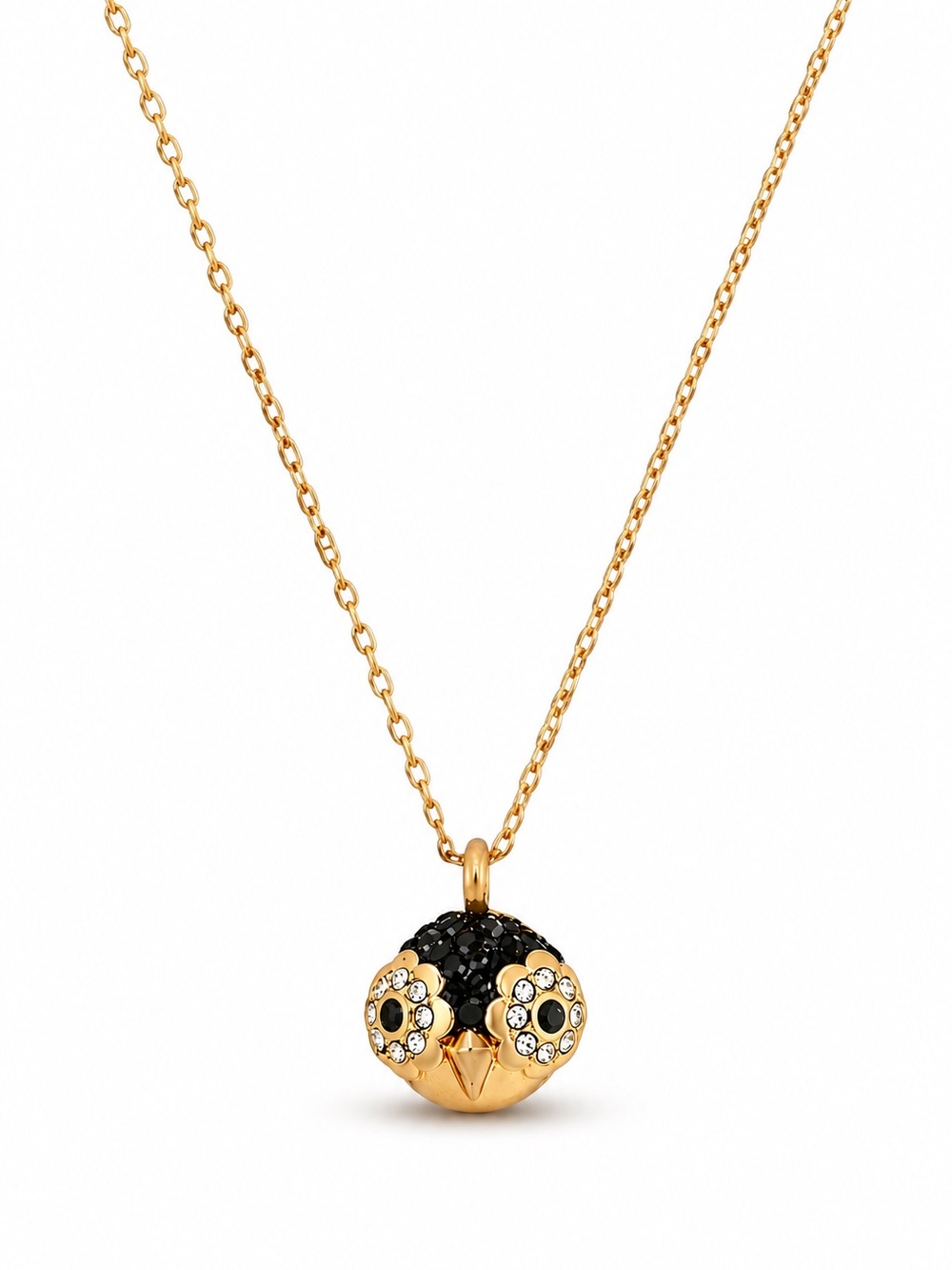 Kate Spade NWT Penguin Pendant Necklace Gold Pave Crystal Owl Dashing Beauty